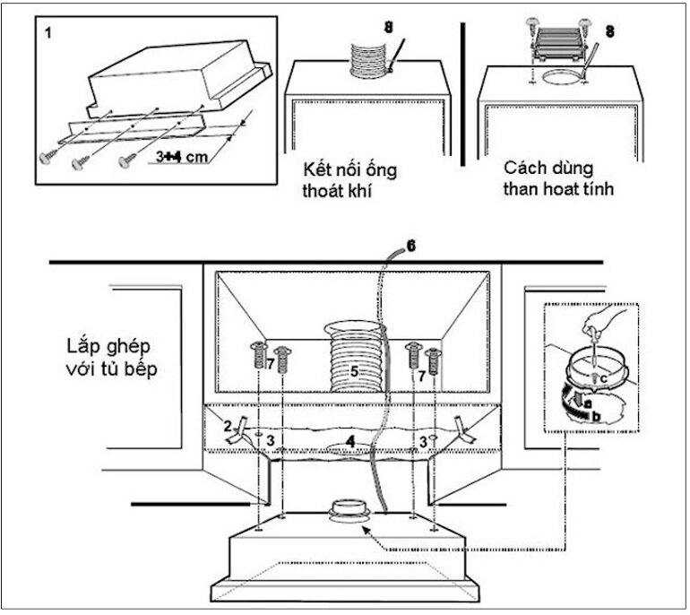 Lắp đặt máy hút mùi âm tủ