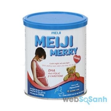 Sữa bầu Meiji Merry Mama bổ sung đến 25 dưỡng chất và vitamin thiết yếu giúp cả mẹ và bé đều khỏe mạnh