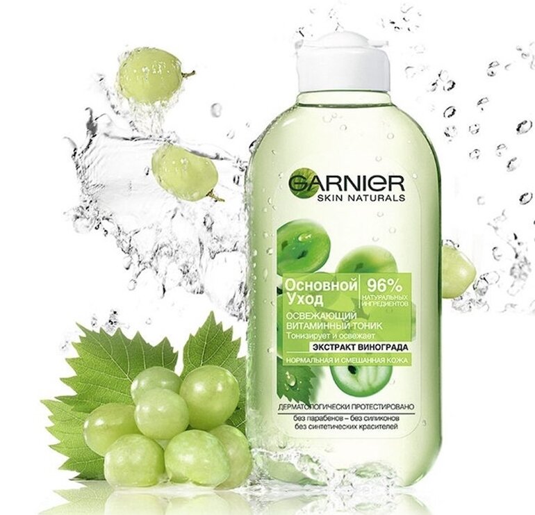 Nước hoa hồng Garnier màu xanh lá – dành cho làn da thường và da hỗn hợp