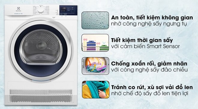 Máy sấy quần áo ngưng tụ Electrolux EDC704GEWA 7kg