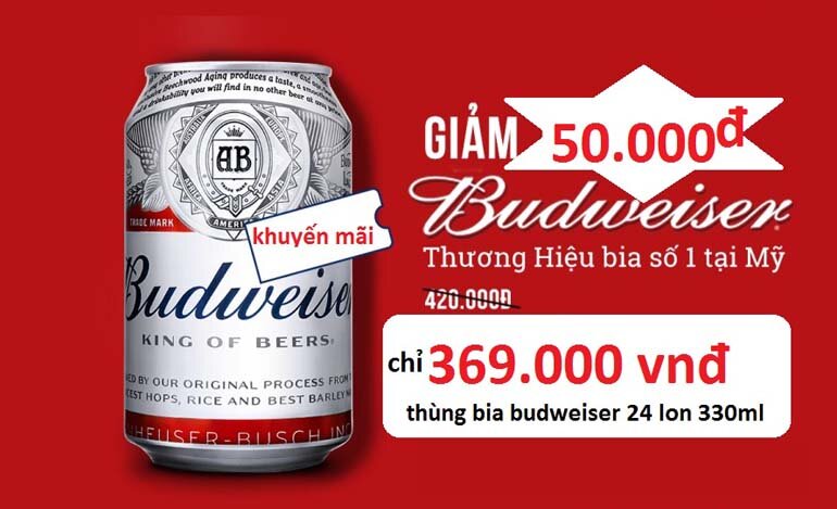 giá bia budweiser