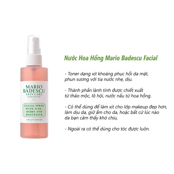 Tìm hiểu về xịt khoáng Mario Badescu