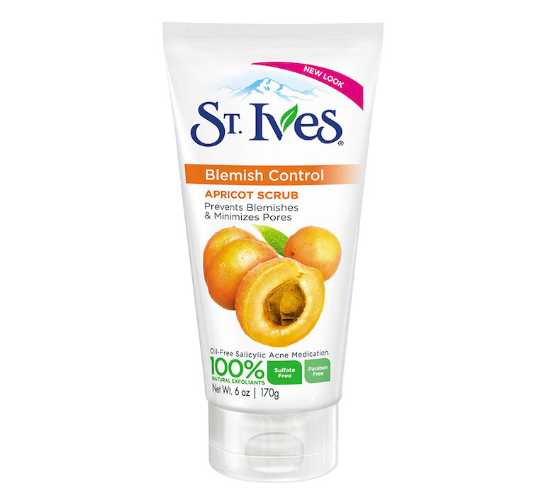 Sữa rửa mặt và tẩy tế bào chết ST.Ives Blemish Control Apricot Scrub