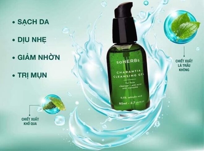 Sữa rửa mặt khổ qua SoHerbs Charantia Cleansing Gel