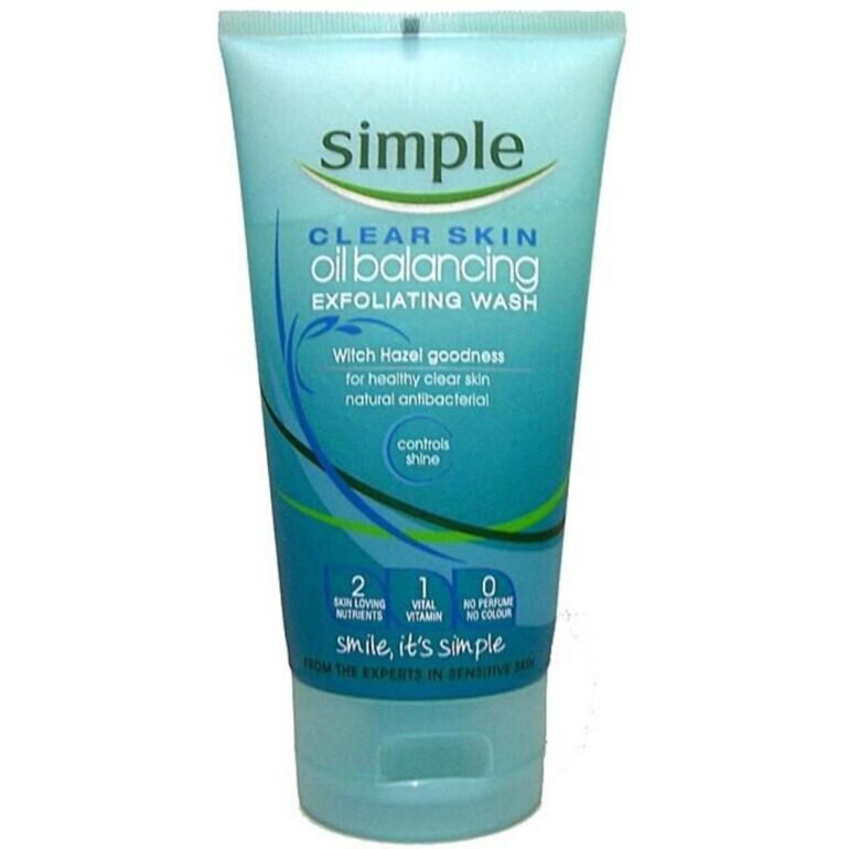 Sữa rửa mặt Simple Clear Skin Oil Balancing Exfoliating Wash 150ml - Giá tham khảo: 170.000 vnđ/ tuýp