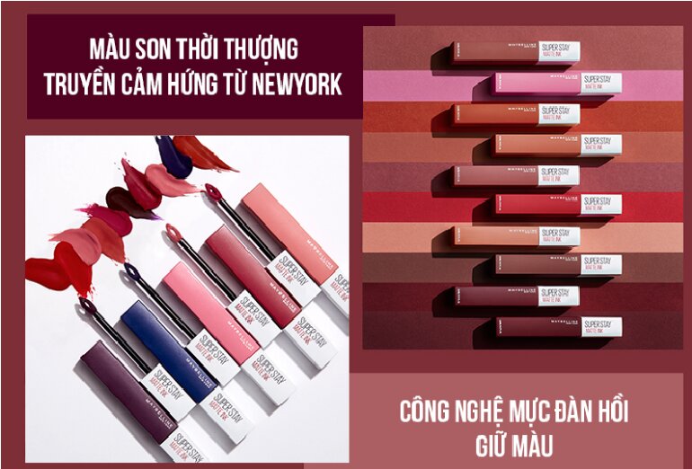 So sánh son kem lì Maybelline SuperStay Matte Ink Lipstick và ...