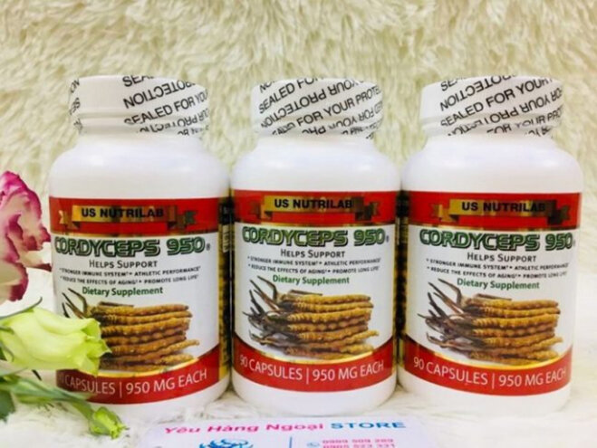 Đông trùng hạ thảo cao cấp của Mỹ - CORDYCEPS 950mg – 100% thành phần từ thiên nhiên