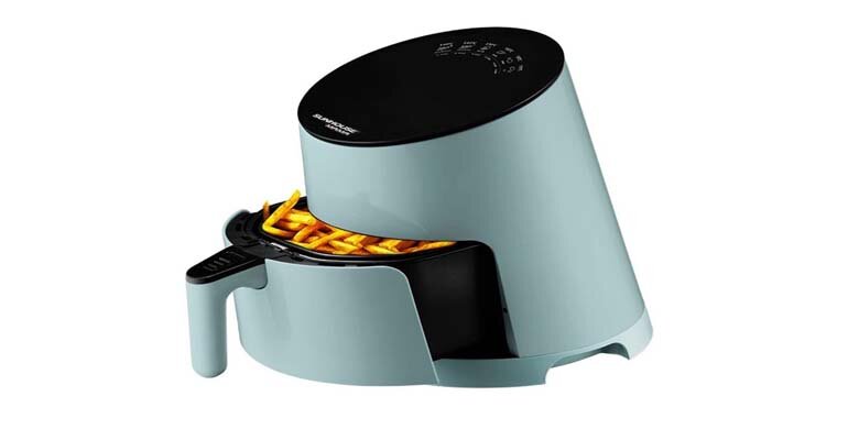 Nồi chiên không dầu Sunhouse Mama SHD4085G với thiết kế màu xanh ngọc giúp không gian bếp thêm phần khác biệt nồi chiên không dầu Sunhouse Mama SHD4085G
