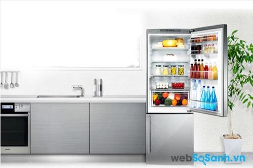 Tủ lạnh Panasonic NRBW464VS tiện dụng với ngăn đá dưới 