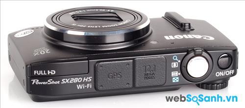 Máy ảnh compact Canon PowerShot SX280 HS được trang bị cảm biến BSI-CMOS kích thước 1/2.3 