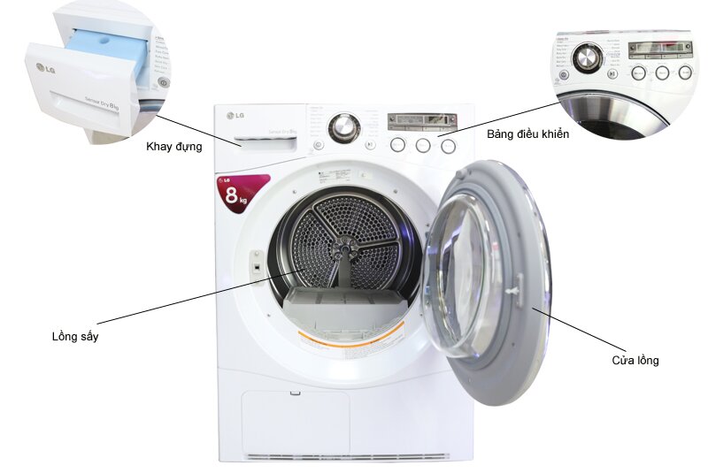 Máy sấy khô quần áo LG được nhiều người dùng tin tưởng sử dụng
