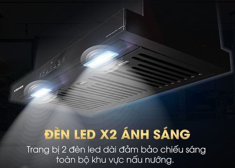 Máy hút mùi âm tủ Kocher Turbo X-350D giúp căn bếp sạch sẽ và an toàn