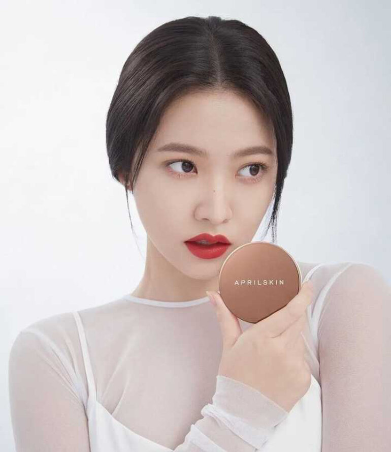 phấn nước April Skin hồng