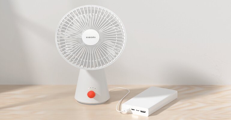 Xiaomi Rechargeable Mini Fan hoạt động êm ái thích hợp sử dụng cho gia đình có người già và trẻ nhỏ quạt tích điện Xiaomi Rechargeable Mini Fan
