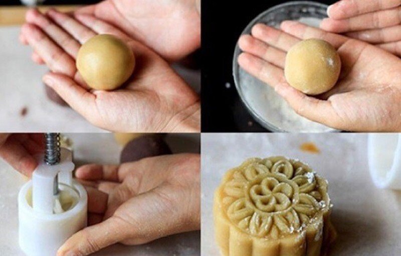 How to make moon cakes with green bean filling