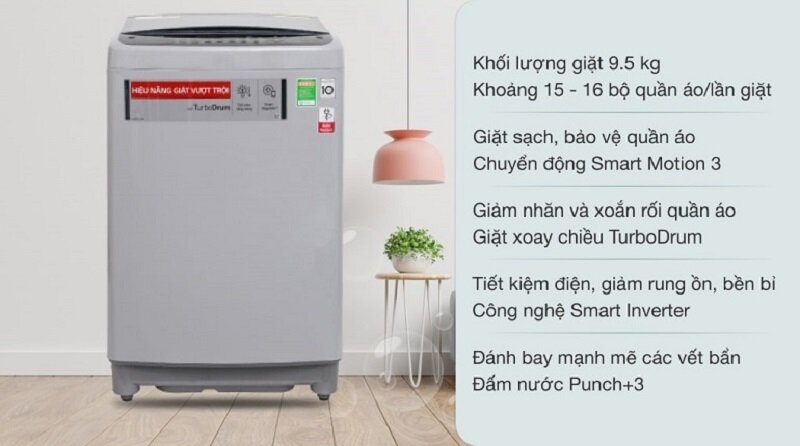 máy giặt LG Inverter 9.5 kg T2395VS2M