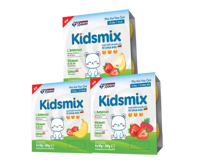 Tổng hợp các dòng sữa chua Kidsmix mới nhất