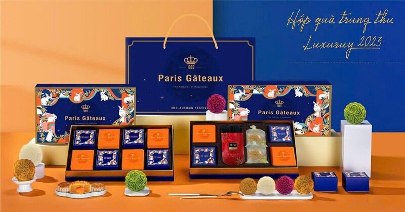 hộp bánh trung thu cao cấp Paris Gateaux