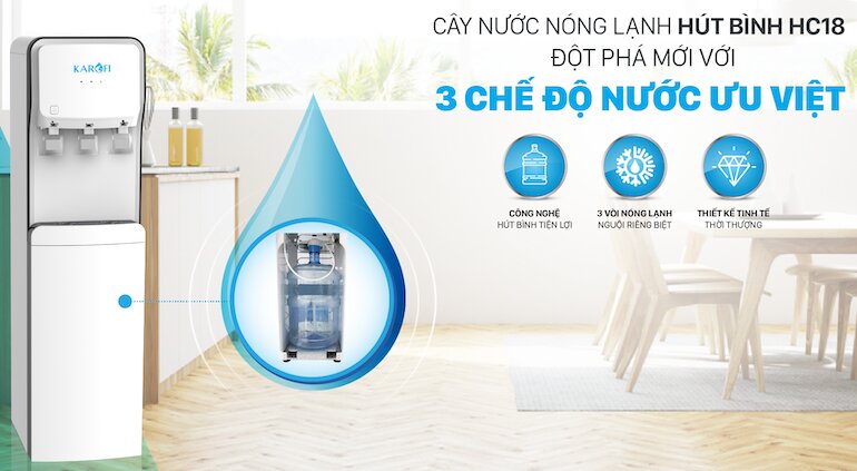 Máy được trang bị 3 chế độ làm nước ưu việt bậc nhất hiện nay 