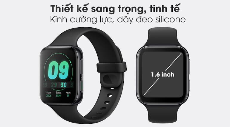 Đồng hồ OPPO Watch nữ 41 mm dây silicon đen