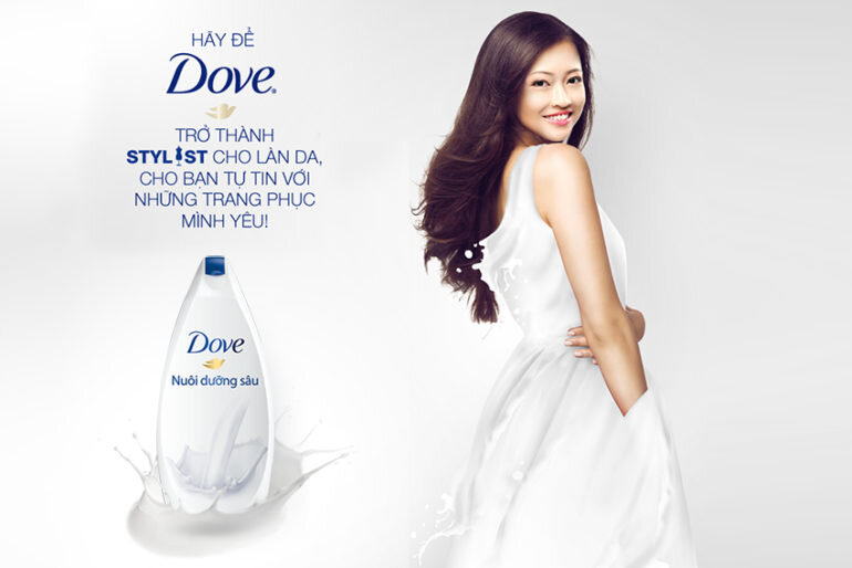 Sữa tắm Dove dưỡng ẩm sâu bao gồm các nhãn Deeply Nourishing, Deep Moisture và Rich Care
