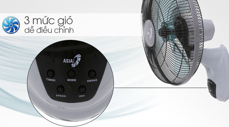 Quạt treo tường điều khiển từ xa Asia