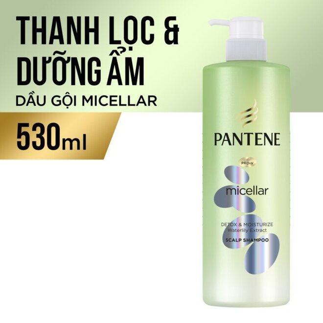 Dầu gội Pantene Micellar màu xanh lá