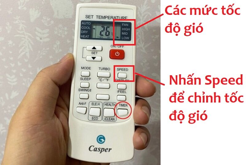 Cách chỉnh quạt gió điều hòa Casper đời cũ/mới tối ưu nhất