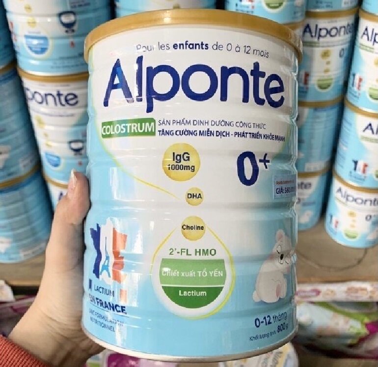 Sữa Alponte COLOSTRUM - Giá niêm yết: 298.000 vnđ/hộp 400g và 515.000 vnđ - 560.000 vnđ/hộp 800g