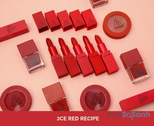 Bộ sưu tập son đỏ 3CE Red Recipe mới tinh hứa hẹn sẽ khiến chị em 