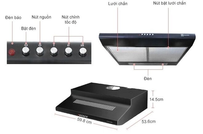 Máy hút mùi gia đình Electrolux EFT6510K