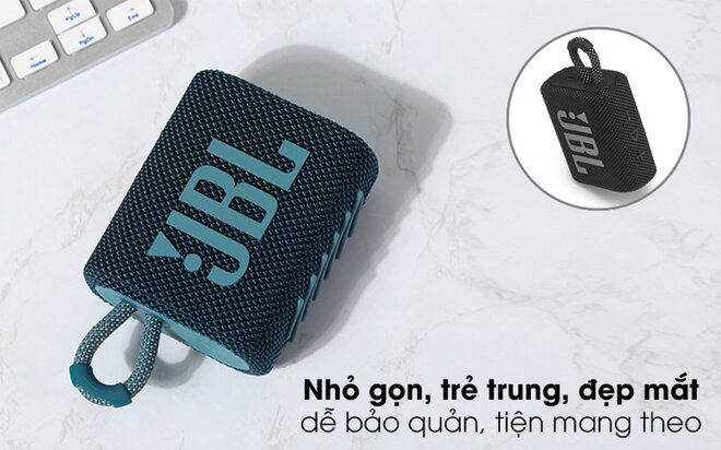 Loa JBL Go 3 thiết kế đẹp, nhỏ gọn tiện lợi khi di chuyển