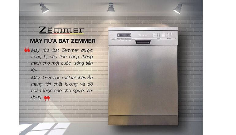 Đa dạng tính năng thông minh hội tụ trên máy rửa bát Zemmer 13 bộ SMI68MI06EZTA