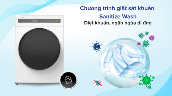 Máy giặt Whirlpool Inverter 8 kg FWEB8002FW 