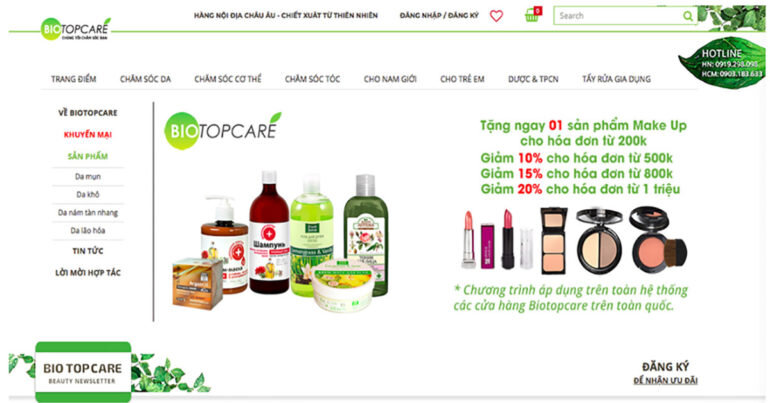 Biotopcare.com chăm sóc sức khỏe và sắc đẹp từ thiên nhiên