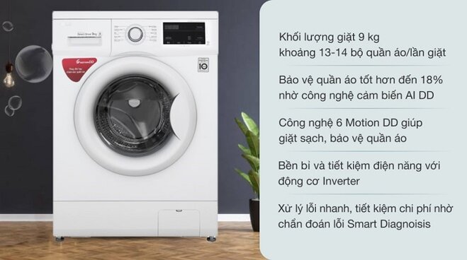 máy giặt lg cửa ngang 9kg 