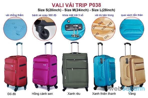 vali vải giá rẻ trip