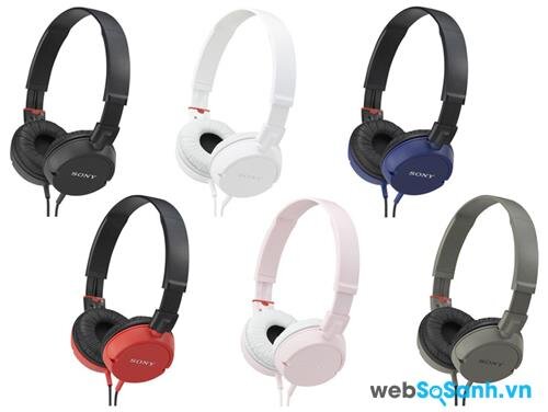 Tai nghe Sony MDR-ZX100 với các màu khác nhau