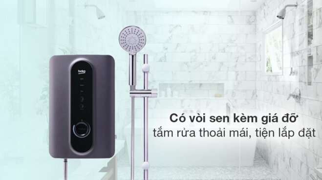 Máy nước nóng trực tiếp Beko BWI45S3D-224: Công suất 4500W bơm trợ lực hỗ trợ