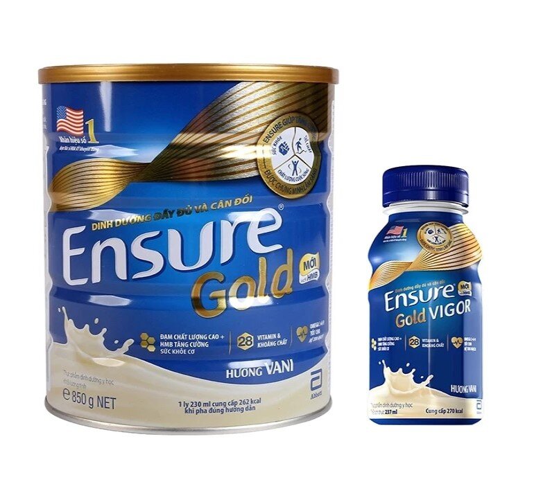 Sữa Ensure Gold và Ensure Gold Vigor nước