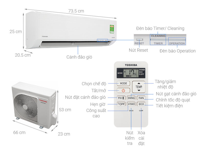 Giá máy lạnh Toshiba bao nhiêu