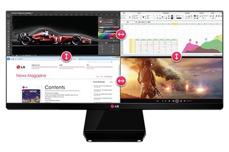 LG 29UM65 có thể chia thành 4 màn hình