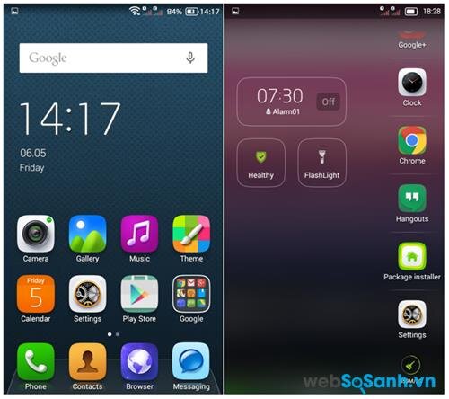 Smartphone Flash Plus chạy hệ điều hành Android 4.4 KitKat