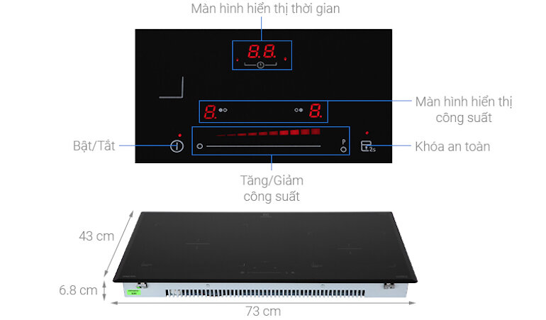 Bếp từ đôi Electrolux EHI-7325BA