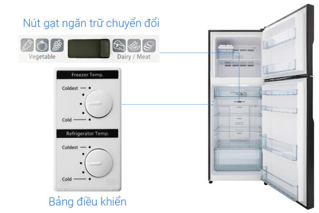 tủ lạnh Hitachi 406 Lít R-FVY510PGV0(GBK)