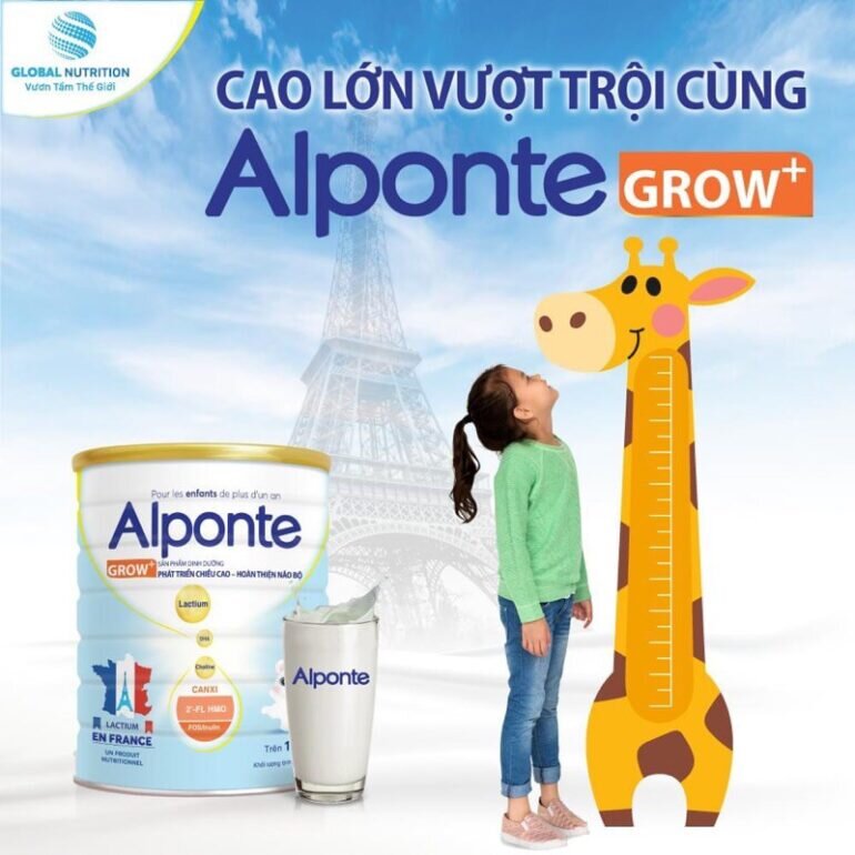 Sữa Alponte Grow+ 900g - Giá niêm yết: 380.000 vnđ