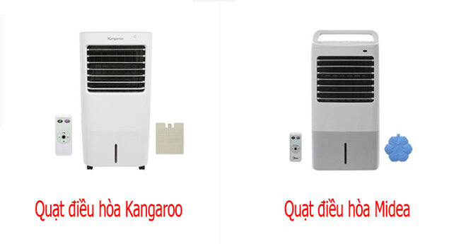 So sánh về thiết kế giữa quạt điều hòa Kangaroo và quạt điều hòa Midea