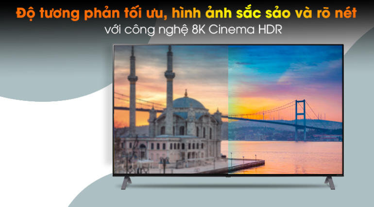 Smart Tivi 8K LG 75 inch 75NANO95TNA Nanocell ThinQ AI ứng dụng công nghệ 8K Cinema HDR 