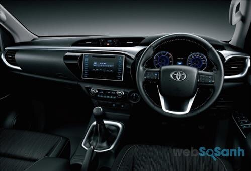 Hệ thống bảng điều khiển trên Toyota Hilux 2016