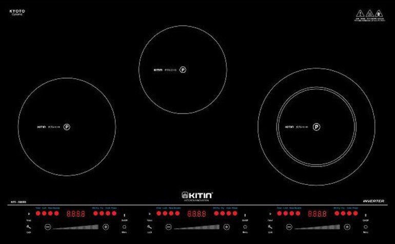 Bếp từ 3 vùng nấu Kitin 3668S
